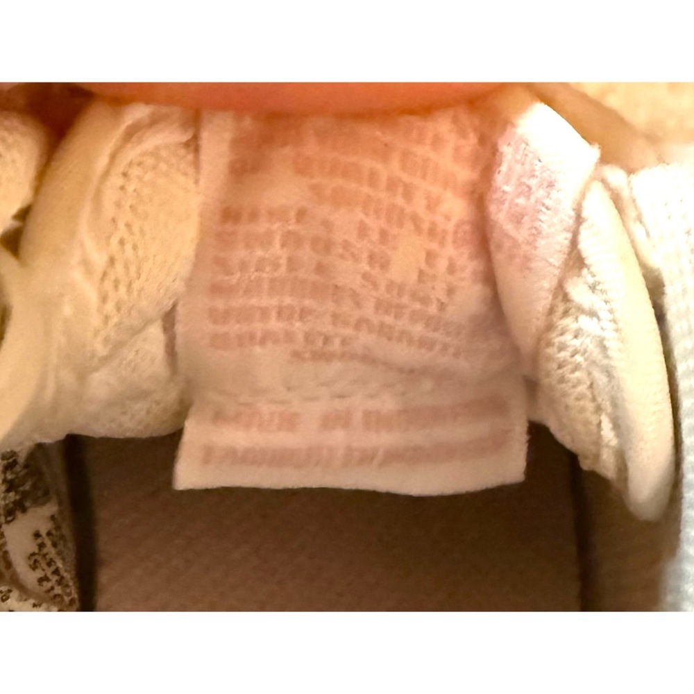 Nike White Baby Pink Perforated Toe Lace Up Air‎ Force Sneakers Size 7C - Picture 7 of 8
